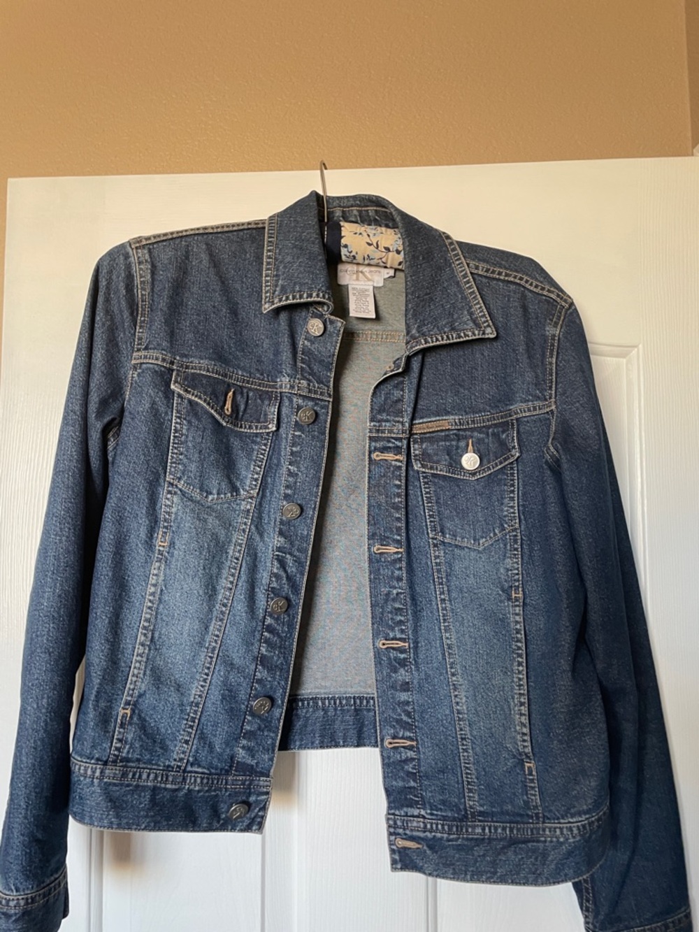Calvin Klein Jeans Medium Blue Denim Jacket - Women